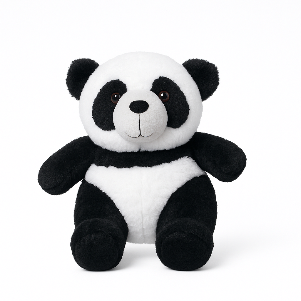 Kukkus Soft Panda Bear Stuffed Animal, Black and White, Soft Cuddly Toy for Children (20 CM)