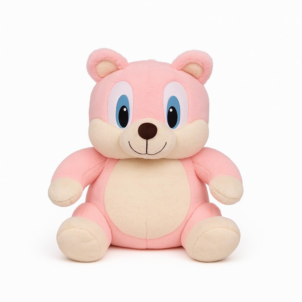 Kukkus Stuffed Animal Toy, Pink Squirrel, Soft Cuddly Kids Room Decor (45 CM)