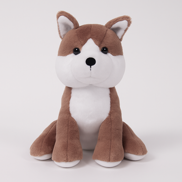 Kukkus Husky Dog Stuffed Animal Toy, Brown and White, Soft Kids Room Decor