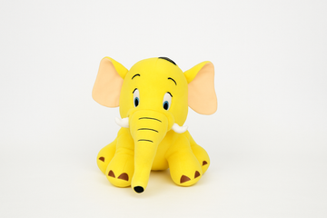 Kukkus Soft Mother Elephant Yellow Toy, Soft Stuffed Animal, Kids Room Decor (25 cm)